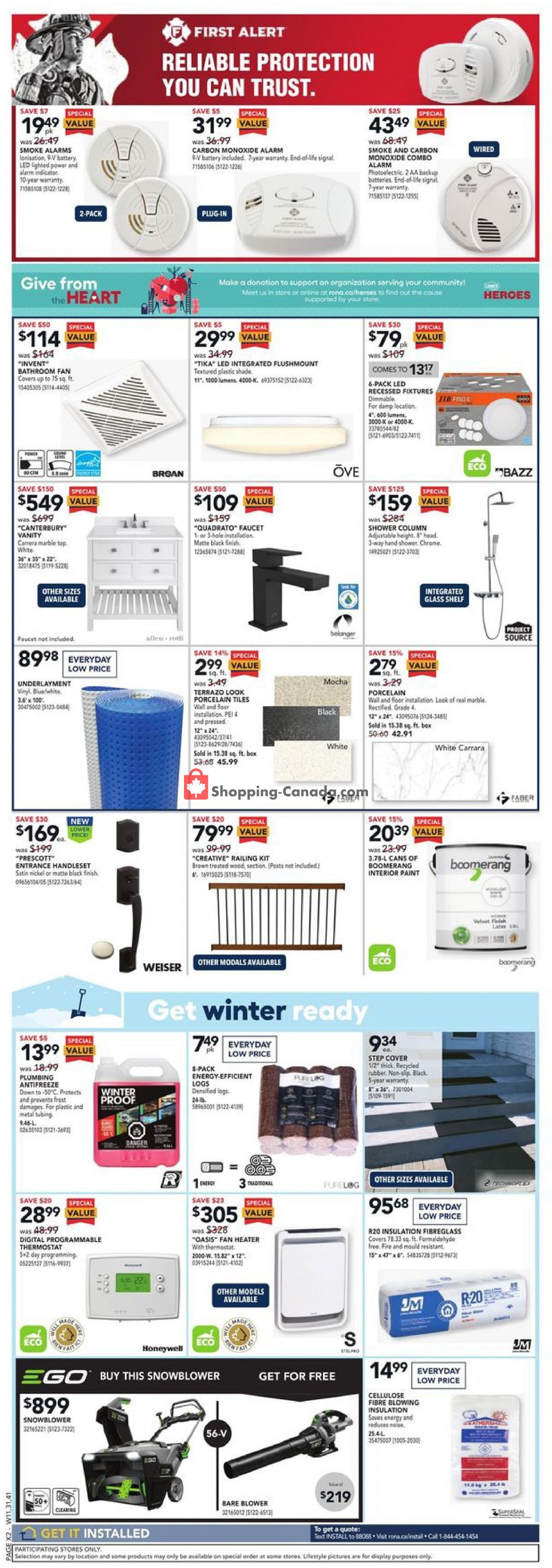 Rona Canada, flyer (Kitchens That Suit Every Budget West