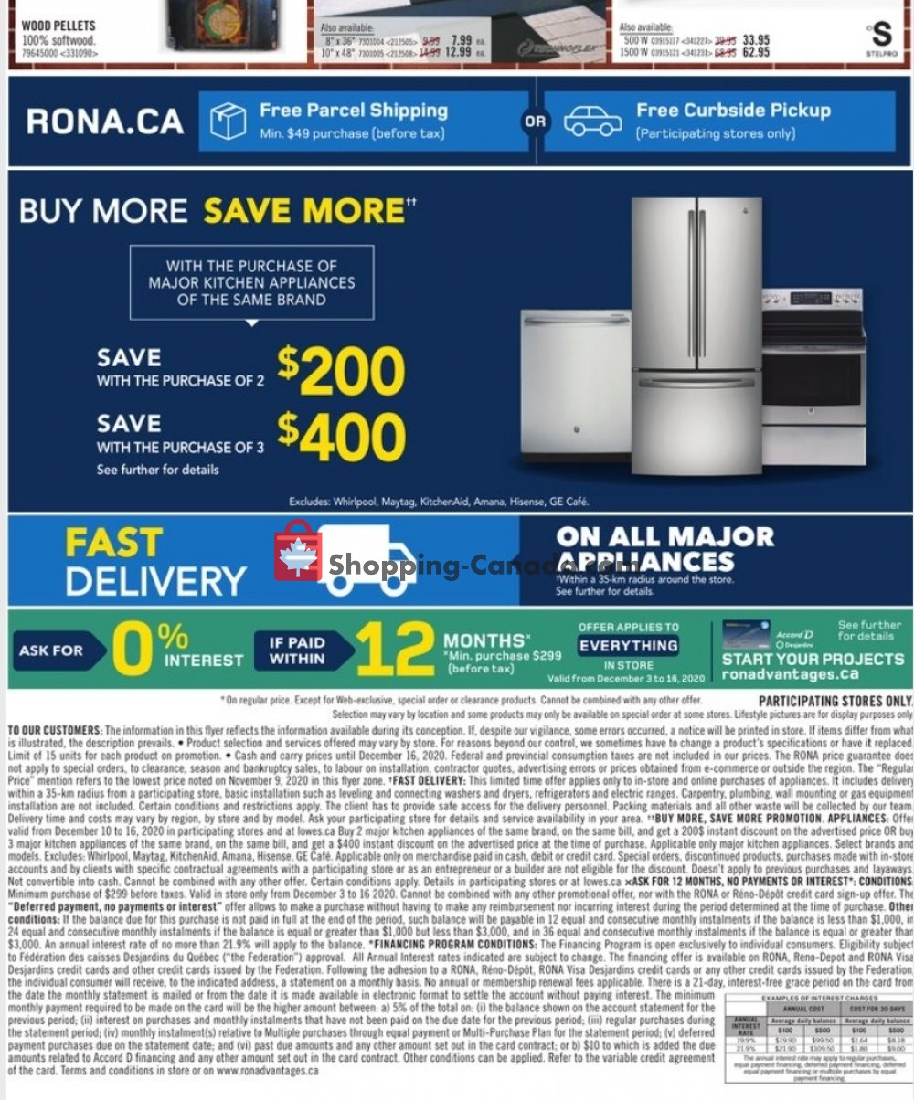 Rona Canada, flyer (May Your Products Be Merry And Bright ON
