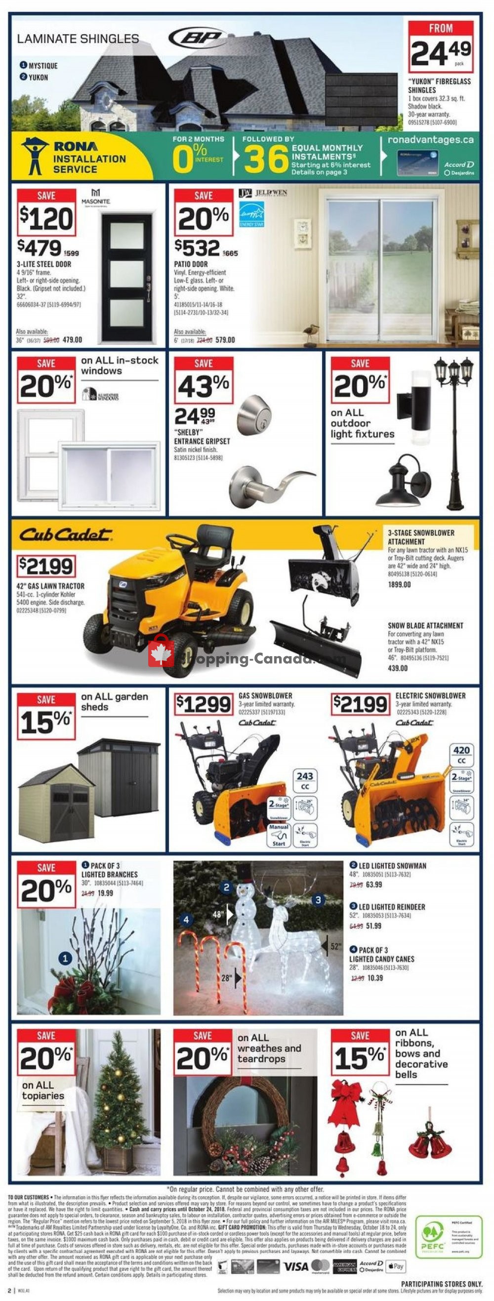 Rona flyer from Thursday October 18, 2018 to Wednesday October 24, 2018 - page 2