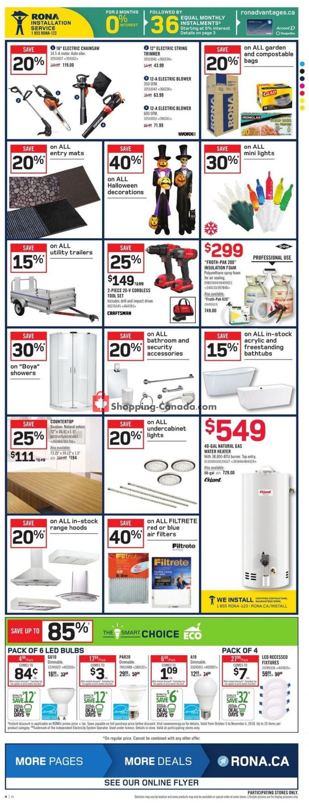 Rona flyer from Thursday October 25, 2018 to Wednesday October 31, 2018 - page 8