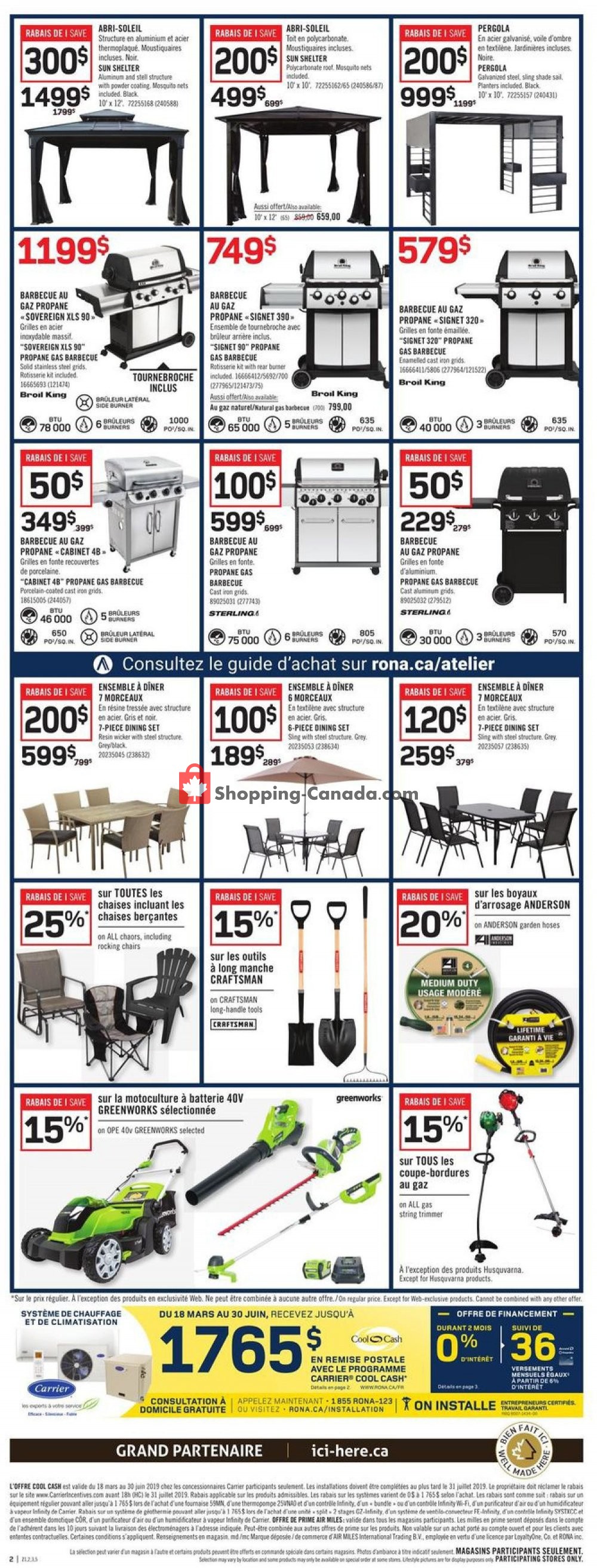 Rona flyer from Thursday April 18, 2019 to Wednesday April 24, 2019 - page 2