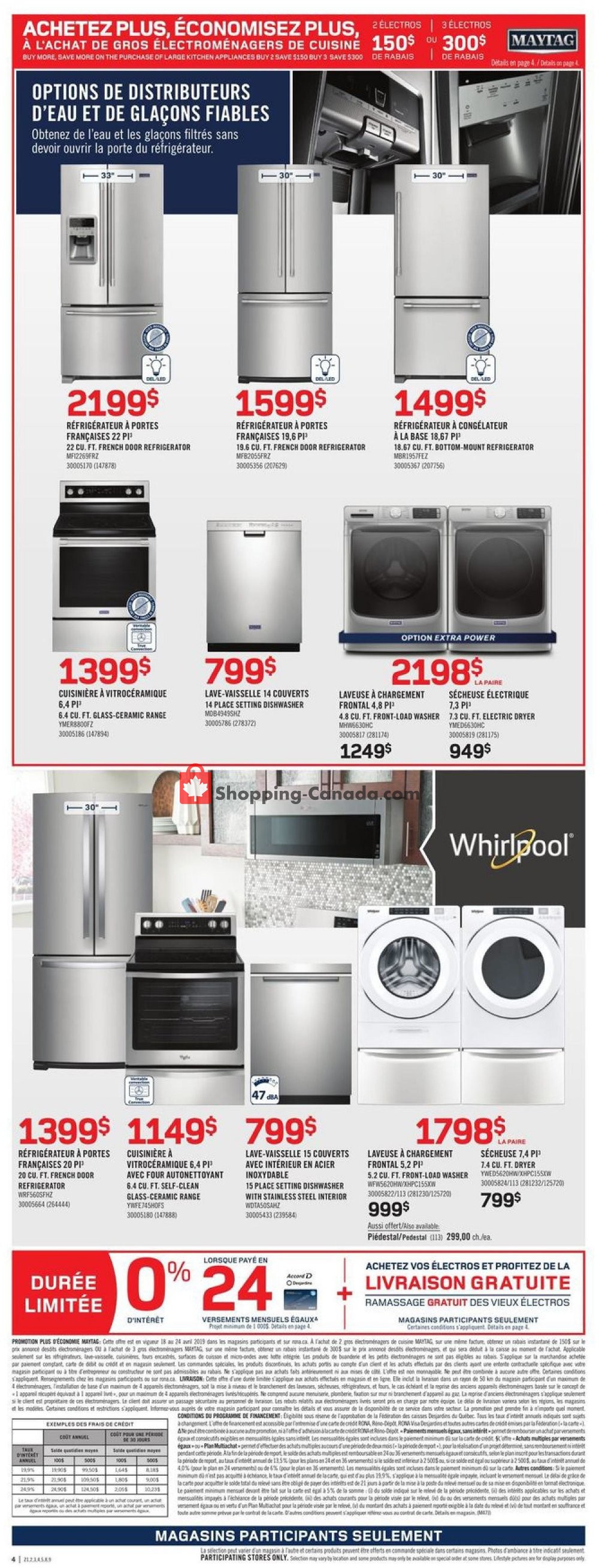 Rona flyer from Thursday April 18, 2019 to Wednesday April 24, 2019 - page 4