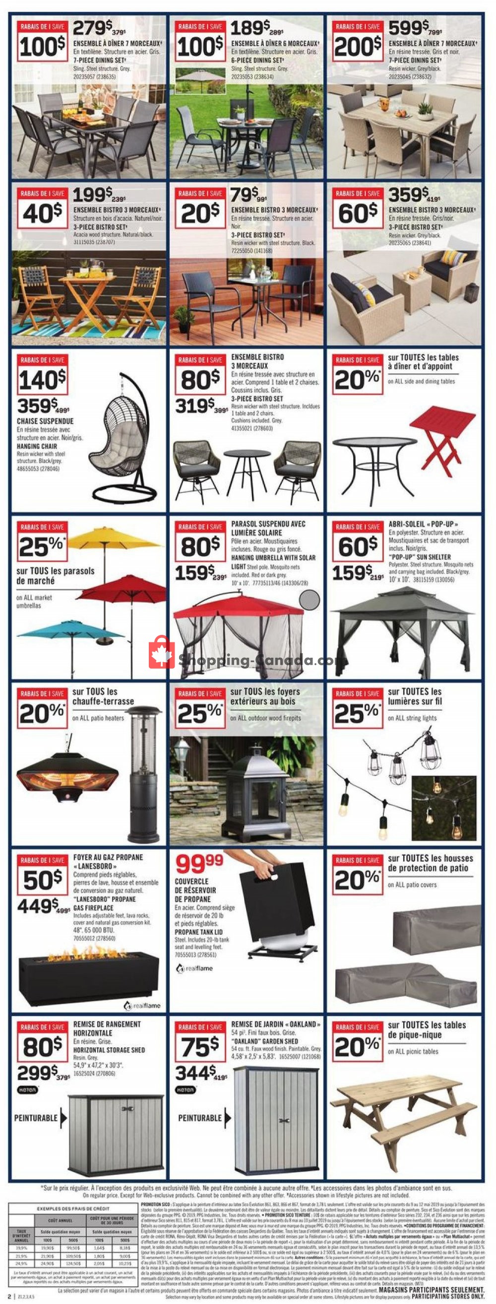 Rona flyer from Thursday May 9, 2019 to Wednesday May 15, 2019 - page 2
