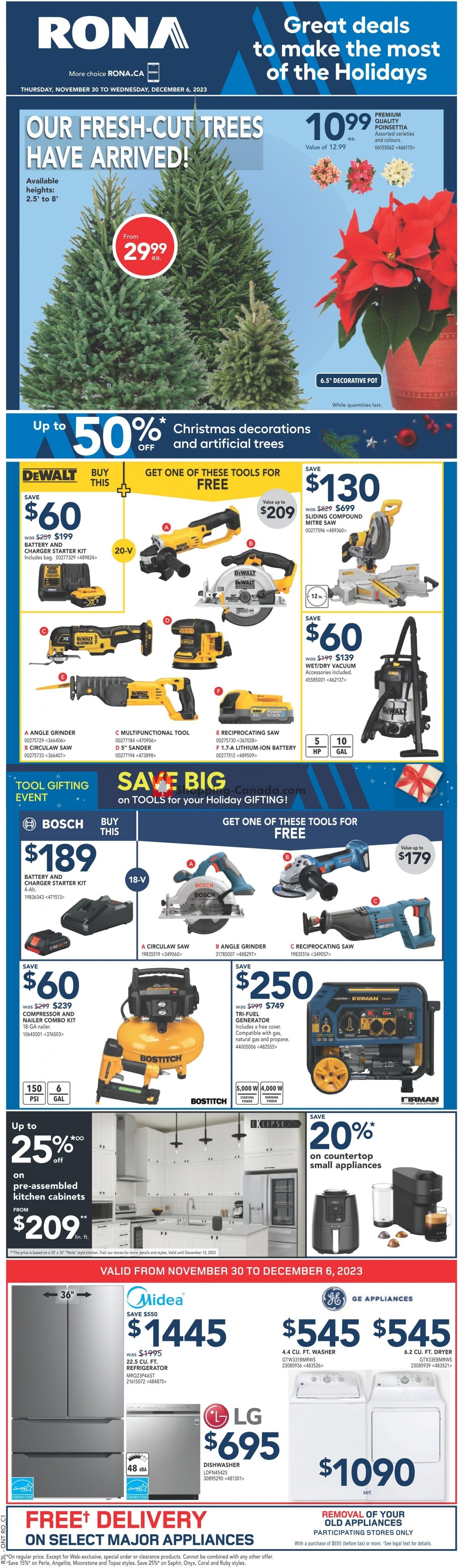 Rona Canada, flyer (Our Fresh Cut Trees Have Arrived ON) November