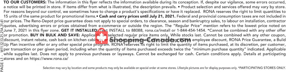 Rona flyer from Thursday July 15, 2021 to Wednesday July 21, 2021 - page 9