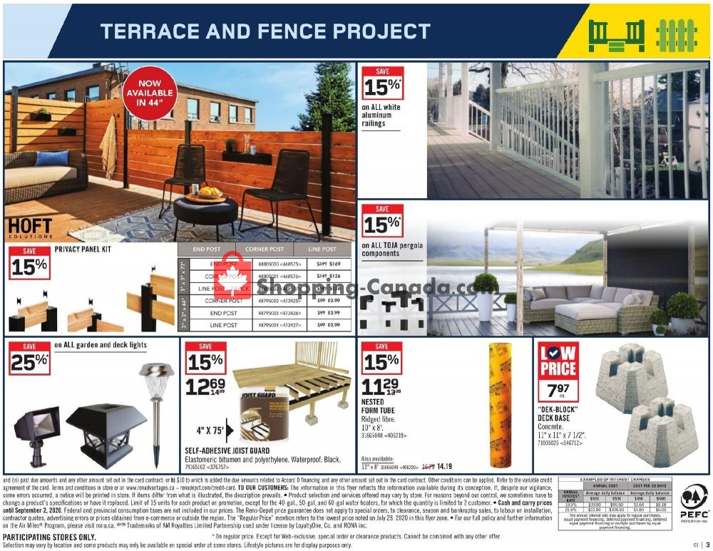 Rona Canada, flyer (Paint Event ON) August 27 September 2, 2020