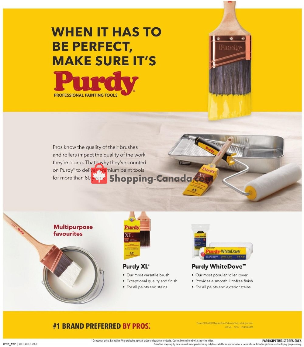 Rona Canada, flyer (Paint Event West) August 27 September 2