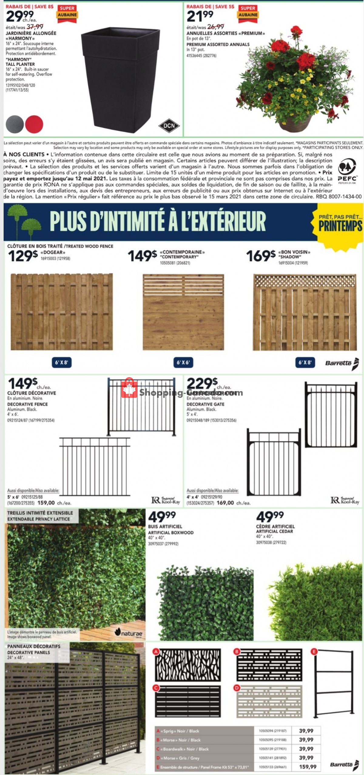 Rona flyer from Thursday May 6, 2021 to Wednesday May 12, 2021 - page 4