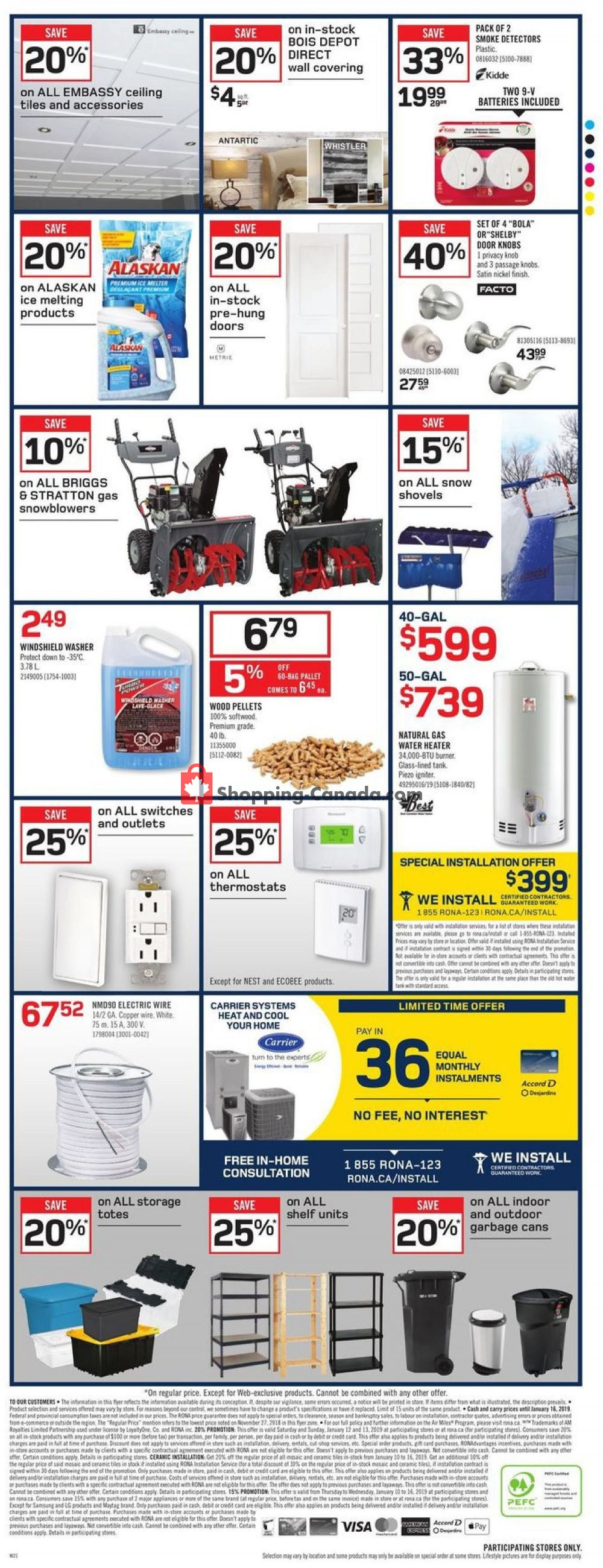 Rona flyer from Thursday January 10, 2019 to Wednesday January 16, 2019 - page 4