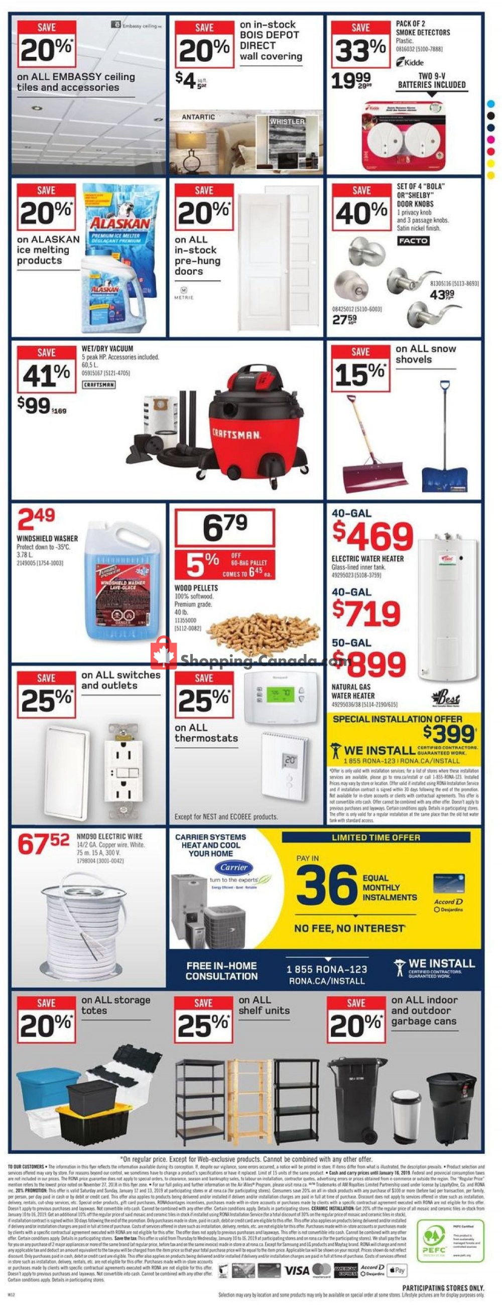 Rona flyer from Thursday January 10, 2019 to Wednesday January 16, 2019 - page 4
