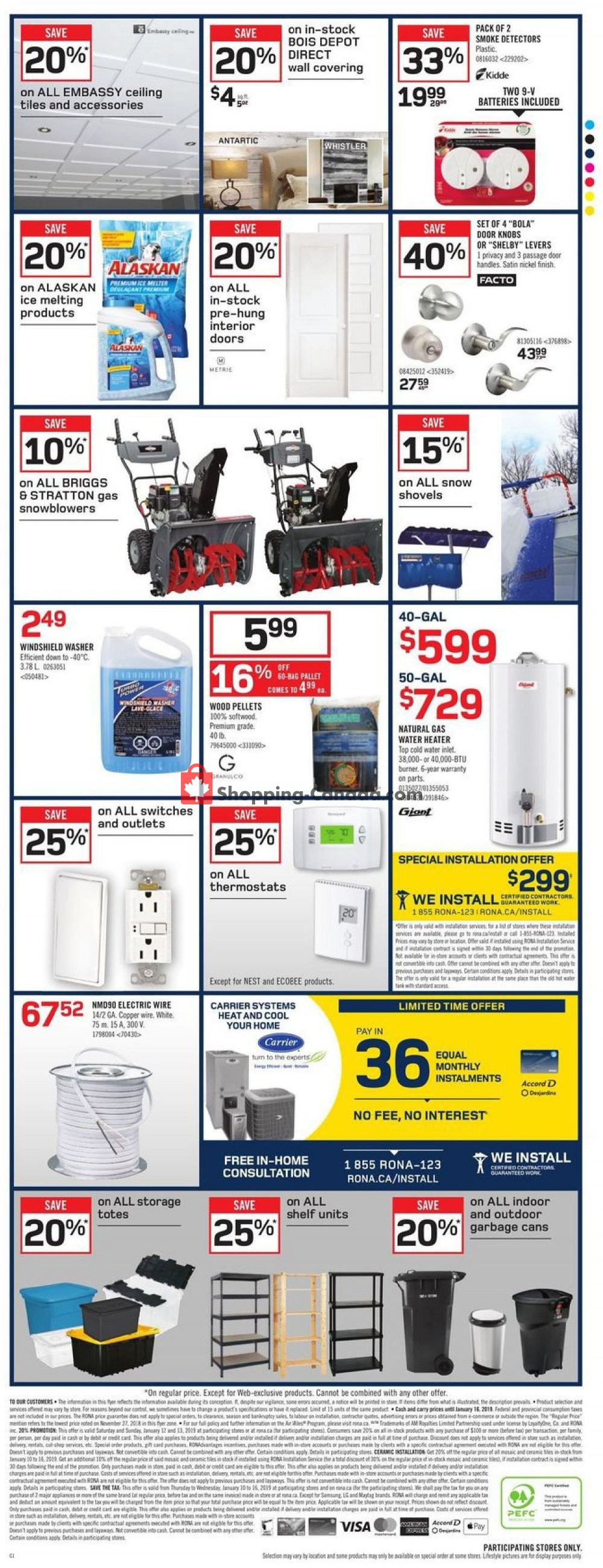 Rona flyer from Thursday January 10, 2019 to Wednesday January 16, 2019 - page 4