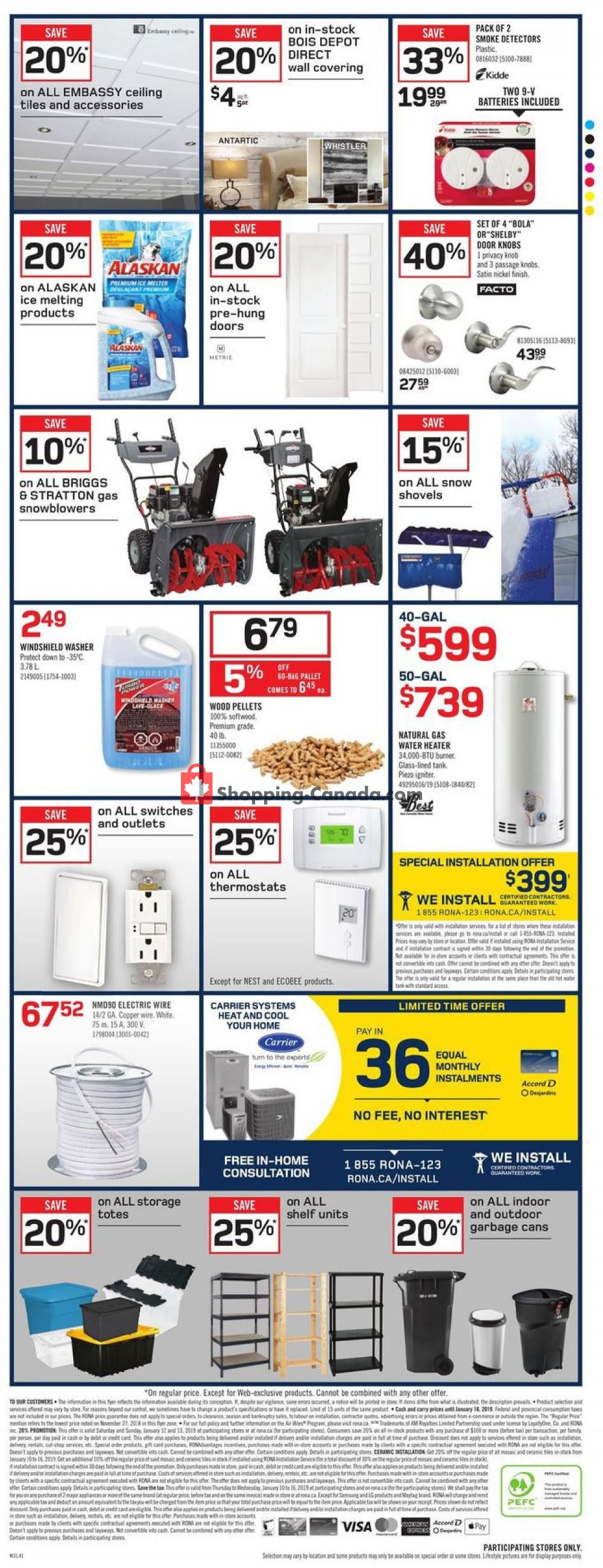 Rona flyer from Thursday January 10, 2019 to Wednesday January 16, 2019 - page 4