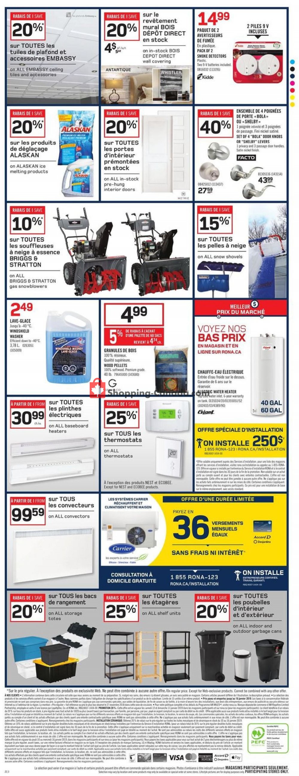 Rona flyer from Thursday January 10, 2019 to Wednesday January 16, 2019 - page 4