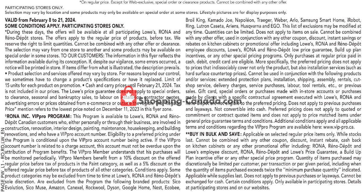 Rona flyer from Thursday February 8, 2024 to Wednesday February 21, 2024 - page 14