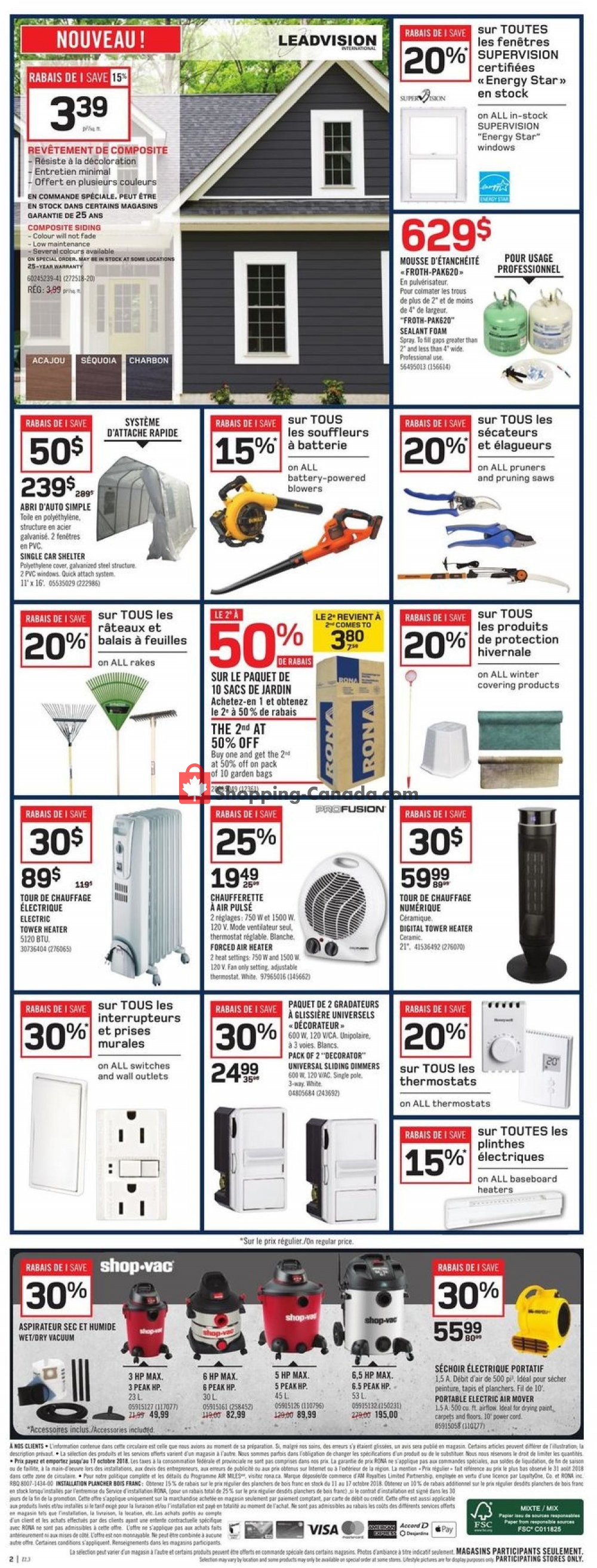 Rona flyer from Thursday October 11, 2018 to Wednesday October 17, 2018 - page 4