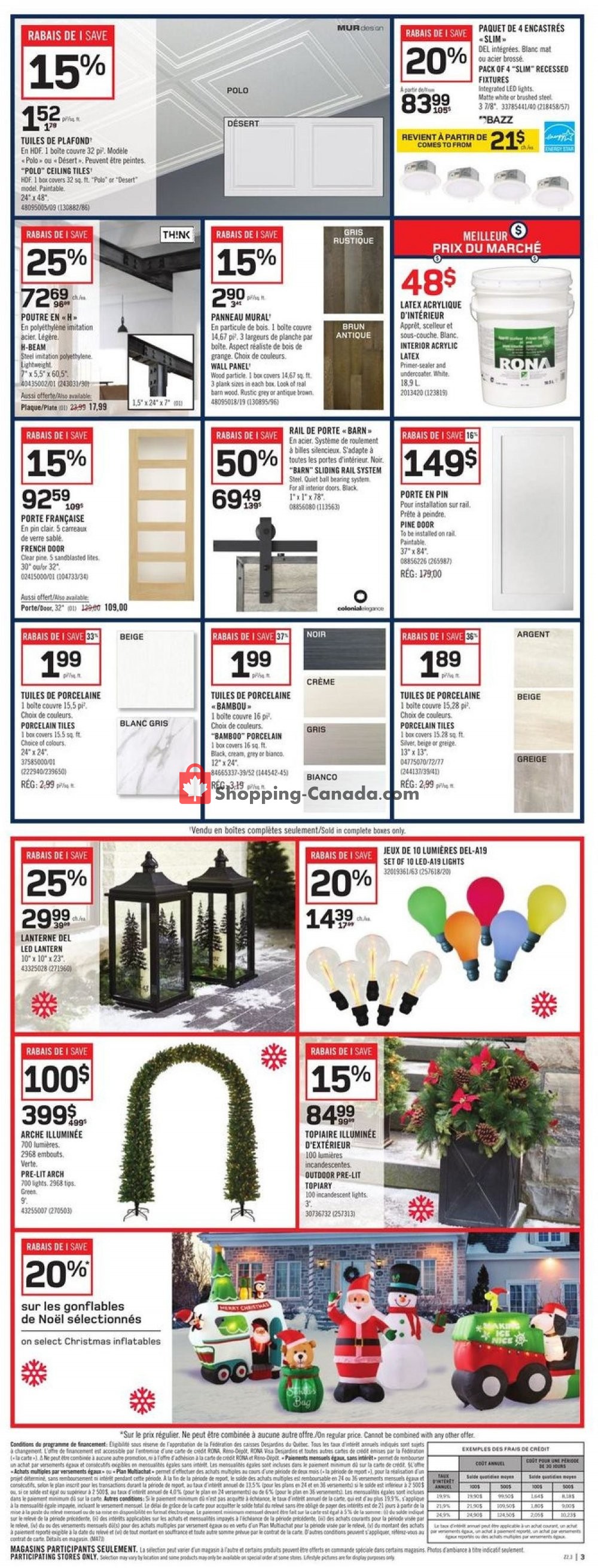Rona flyer from Thursday October 25, 2018 to Wednesday October 31, 2018 - page 3