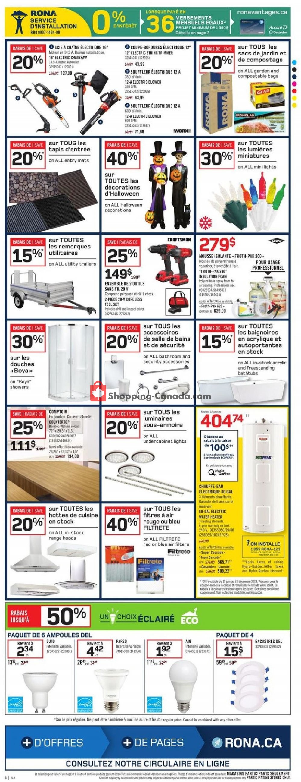 Rona flyer from Thursday October 25, 2018 to Wednesday October 31, 2018 - page 7