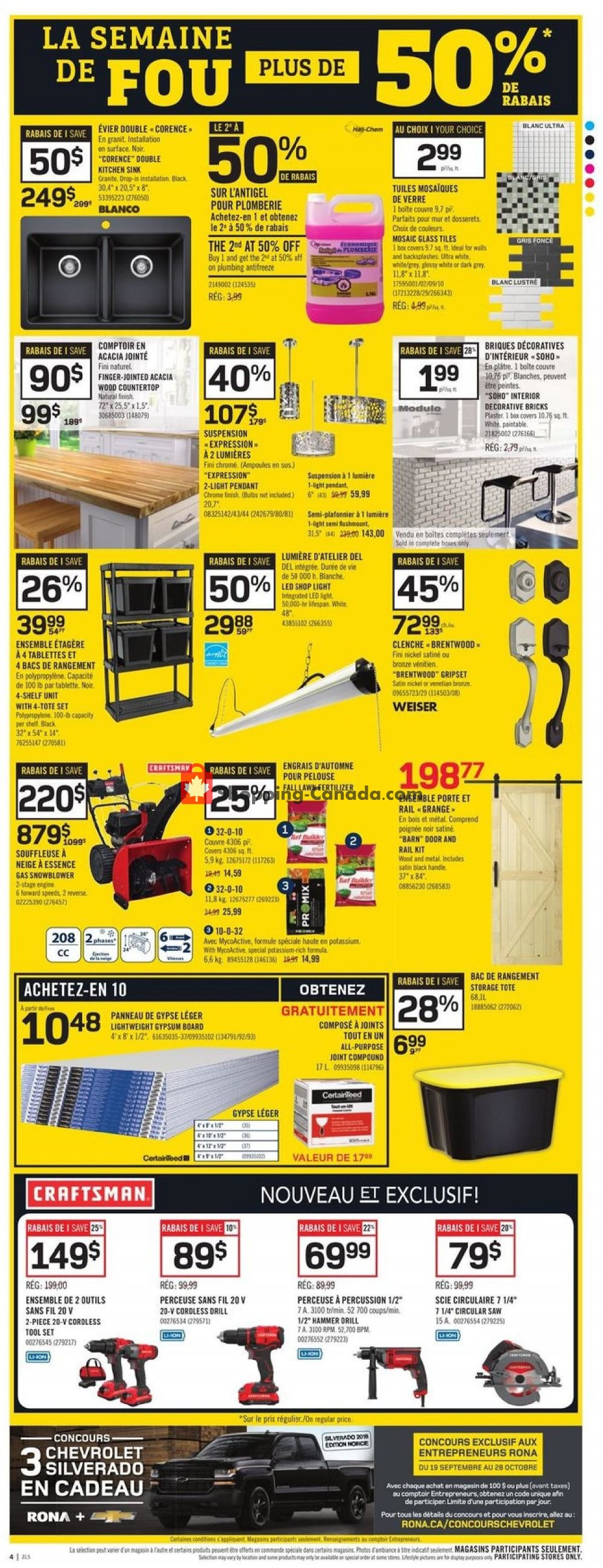 Rona flyer from Thursday October 4, 2018 to Wednesday October 10, 2018 - page 2