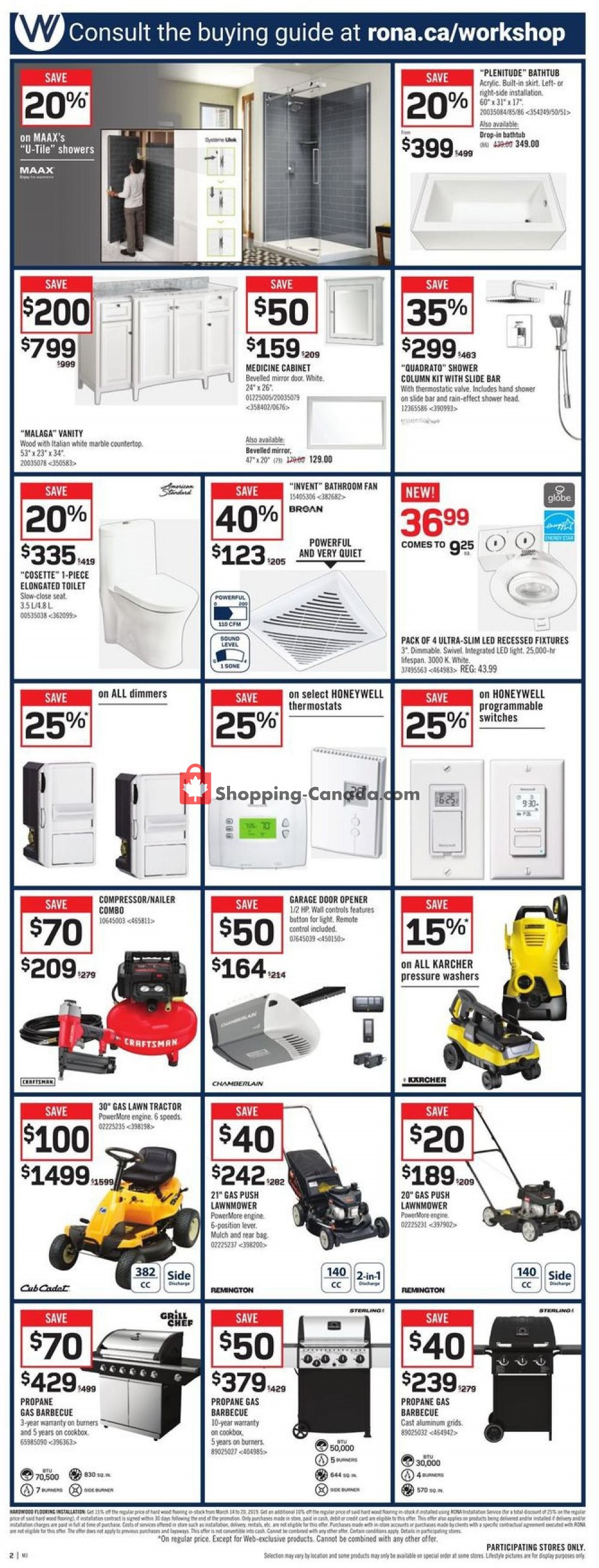 Rona flyer from Thursday March 14, 2019 to Wednesday March 20, 2019 - page 2