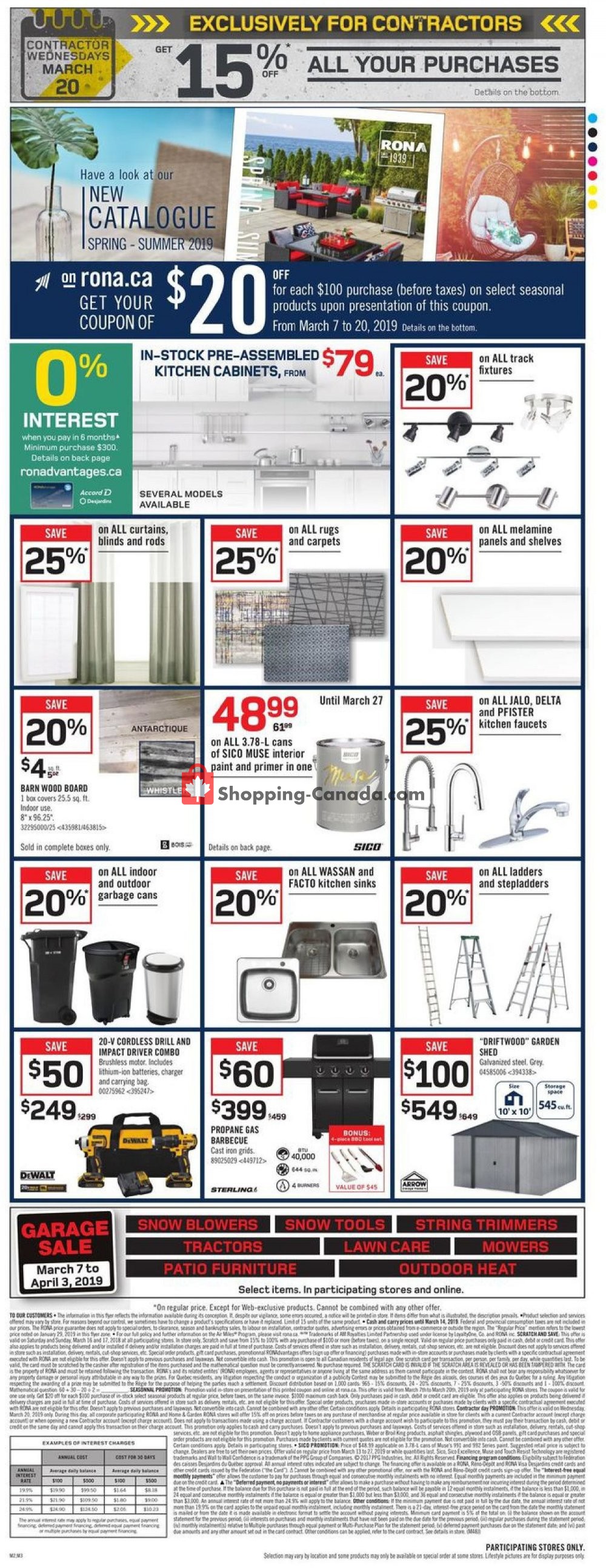 Rona flyer from Thursday March 14, 2019 to Wednesday March 20, 2019 - page 3
