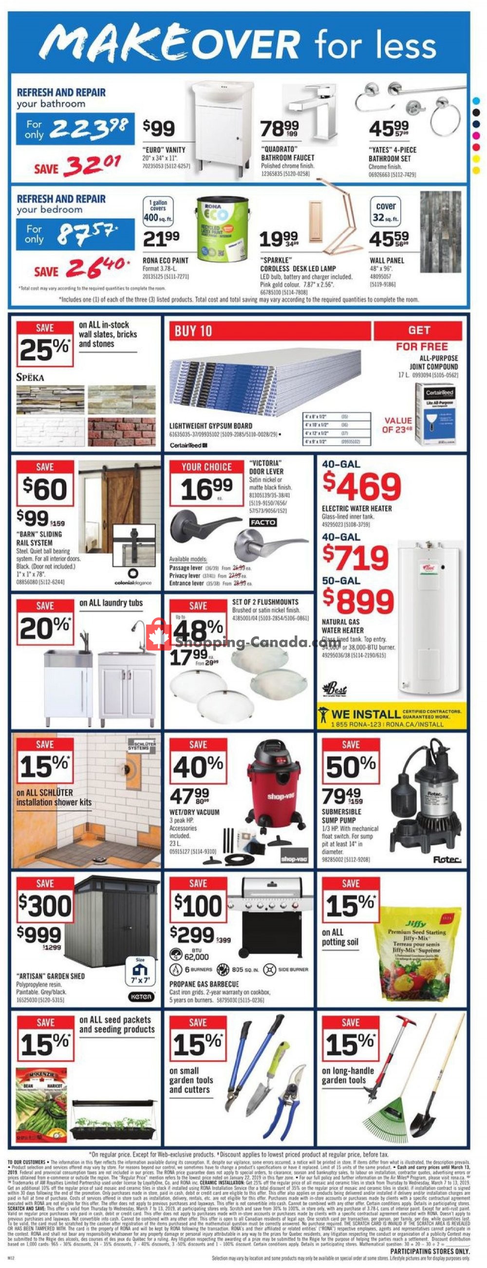 Rona flyer from Thursday March 7, 2019 to Wednesday March 13, 2019 - page 5
