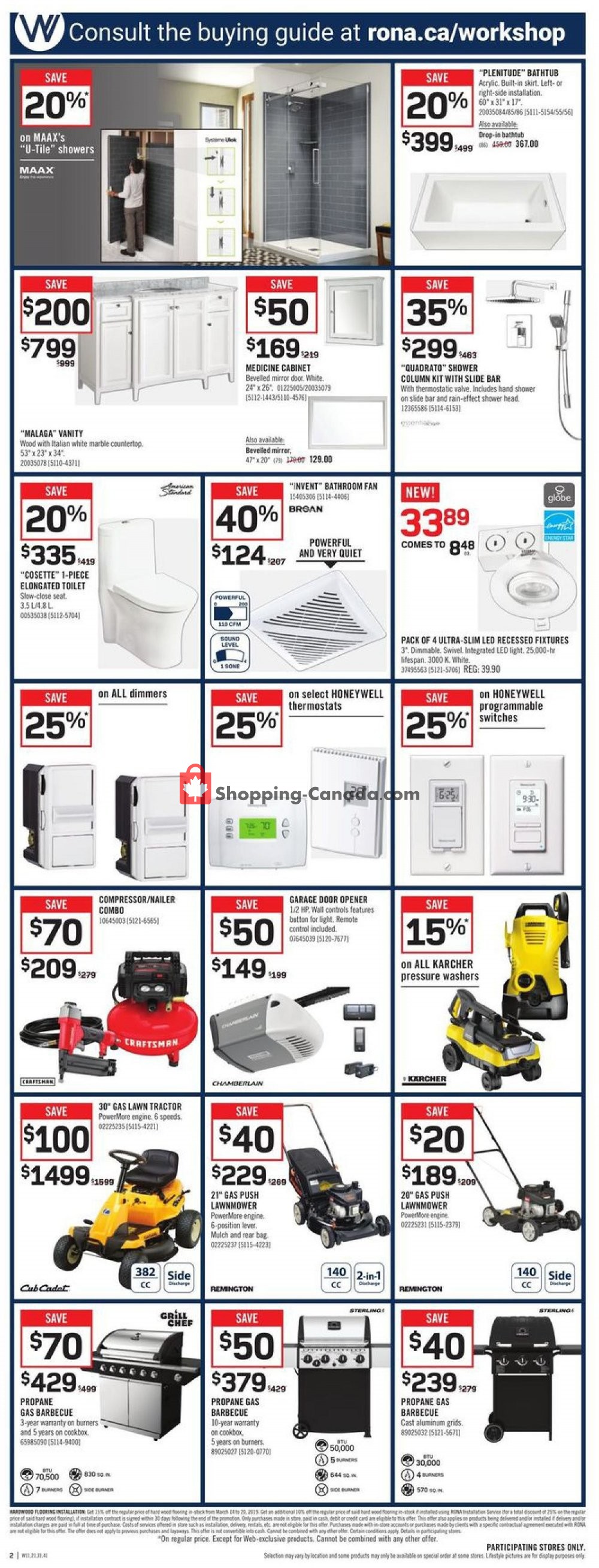 Rona flyer from Thursday March 14, 2019 to Wednesday March 20, 2019 - page 2