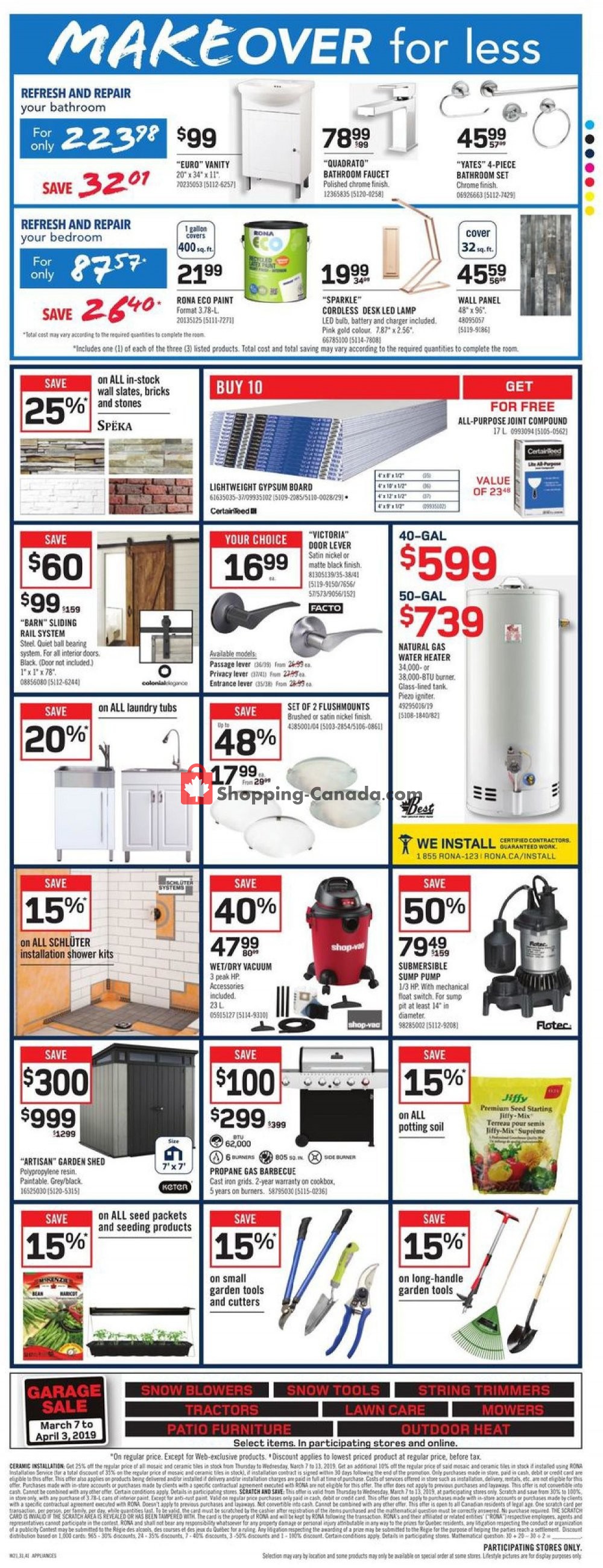 Rona flyer from Thursday March 7, 2019 to Wednesday March 13, 2019 - page 6