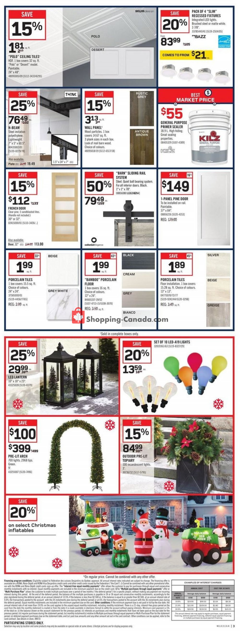 Rona flyer from Thursday October 25, 2018 to Wednesday October 31, 2018 - page 3