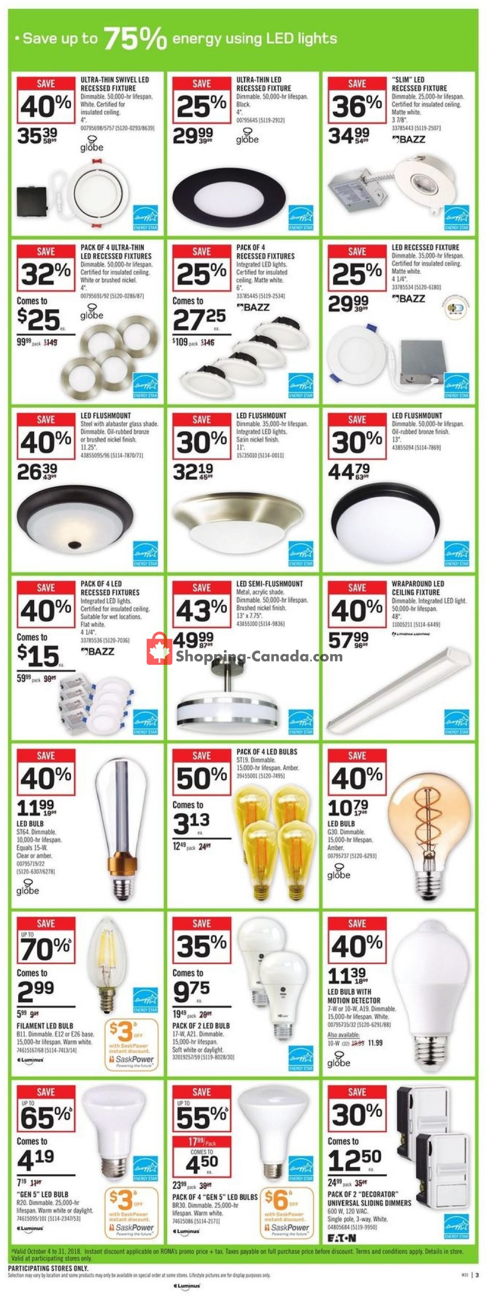 Rona flyer from Thursday October 25, 2018 to Wednesday October 31, 2018 - page 4