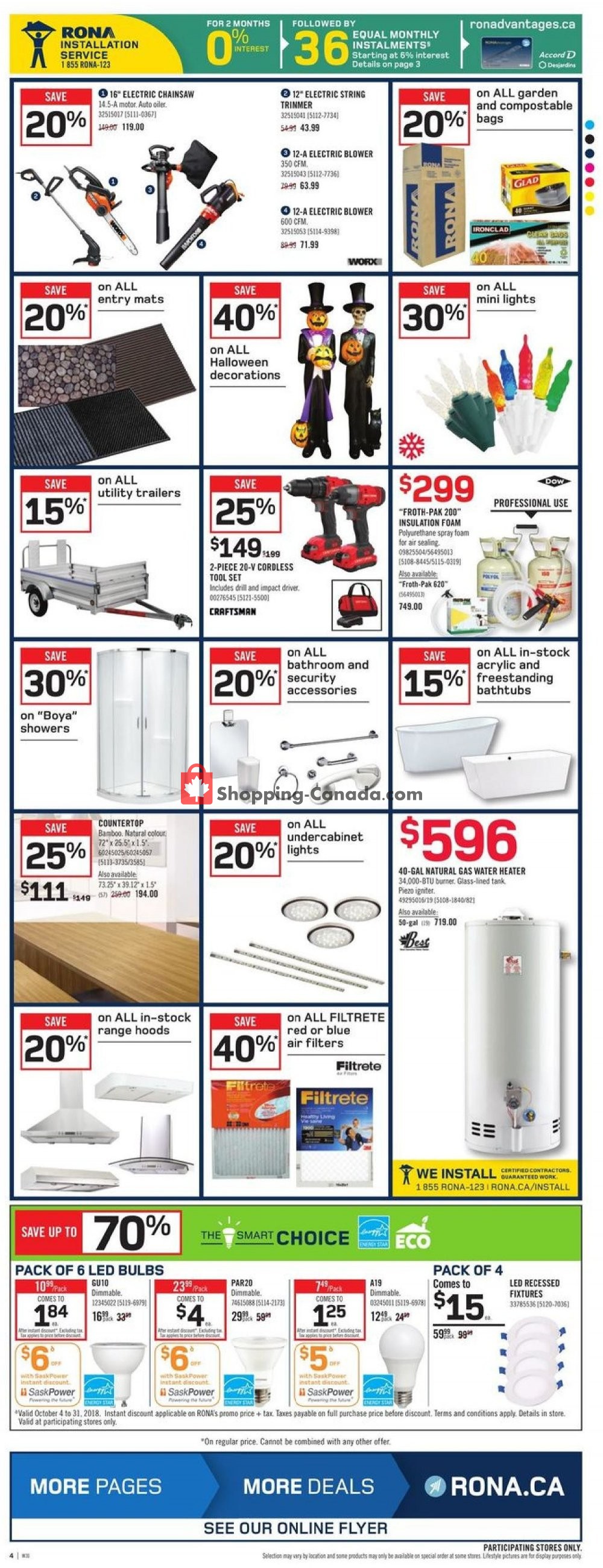 Rona flyer from Thursday October 25, 2018 to Wednesday October 31, 2018 - page 8