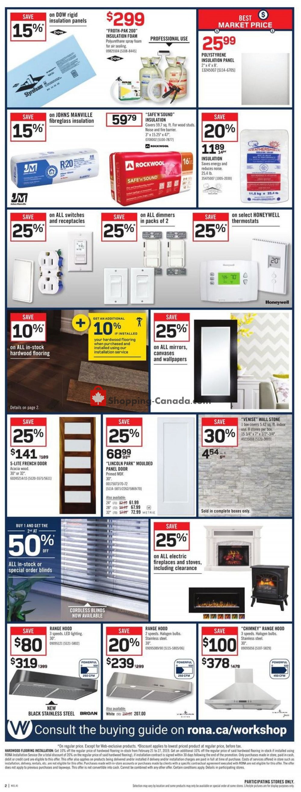 Rona flyer from Thursday February 21, 2019 to Wednesday February 27, 2019 - page 2