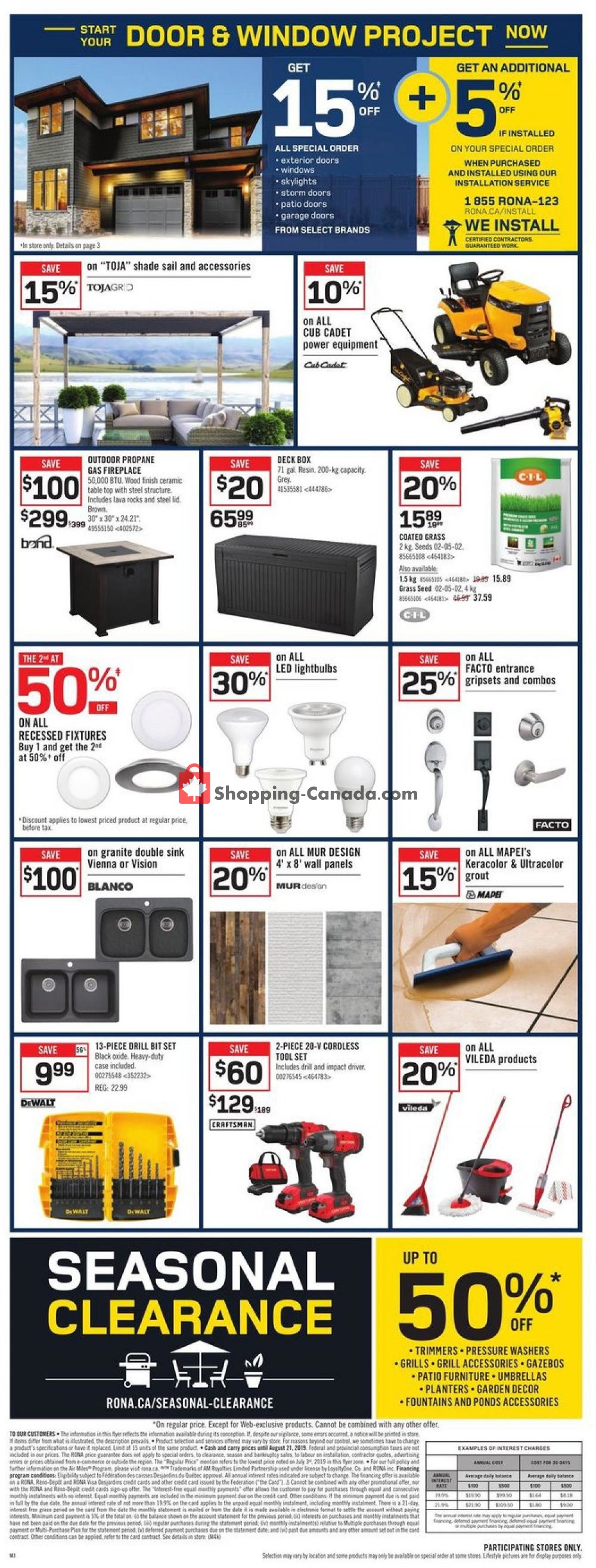 Rona flyer from Thursday August 15, 2019 to Wednesday August 21, 2019 - page 4