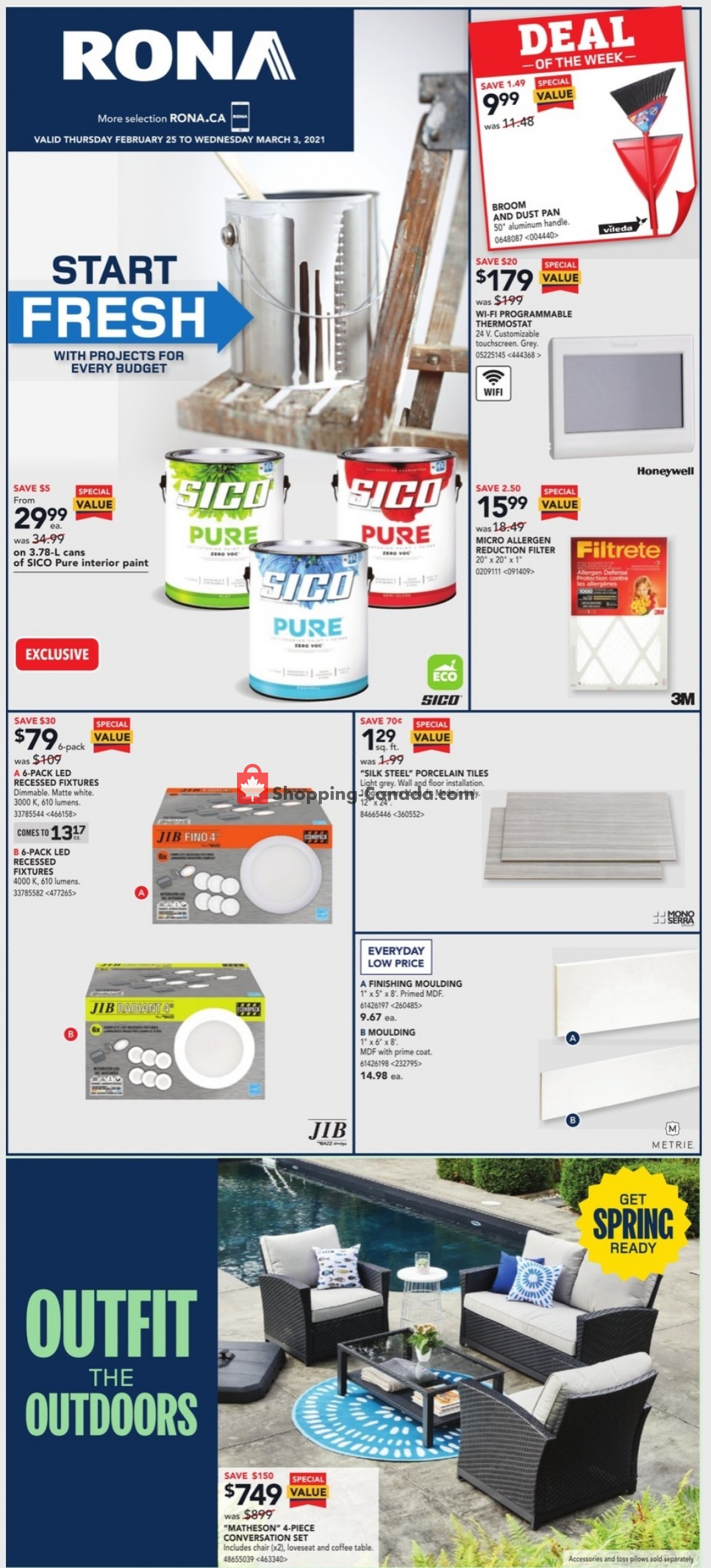 Rona flyer from Thursday February 25, 2021 to Wednesday March 3, 2021 - page 1