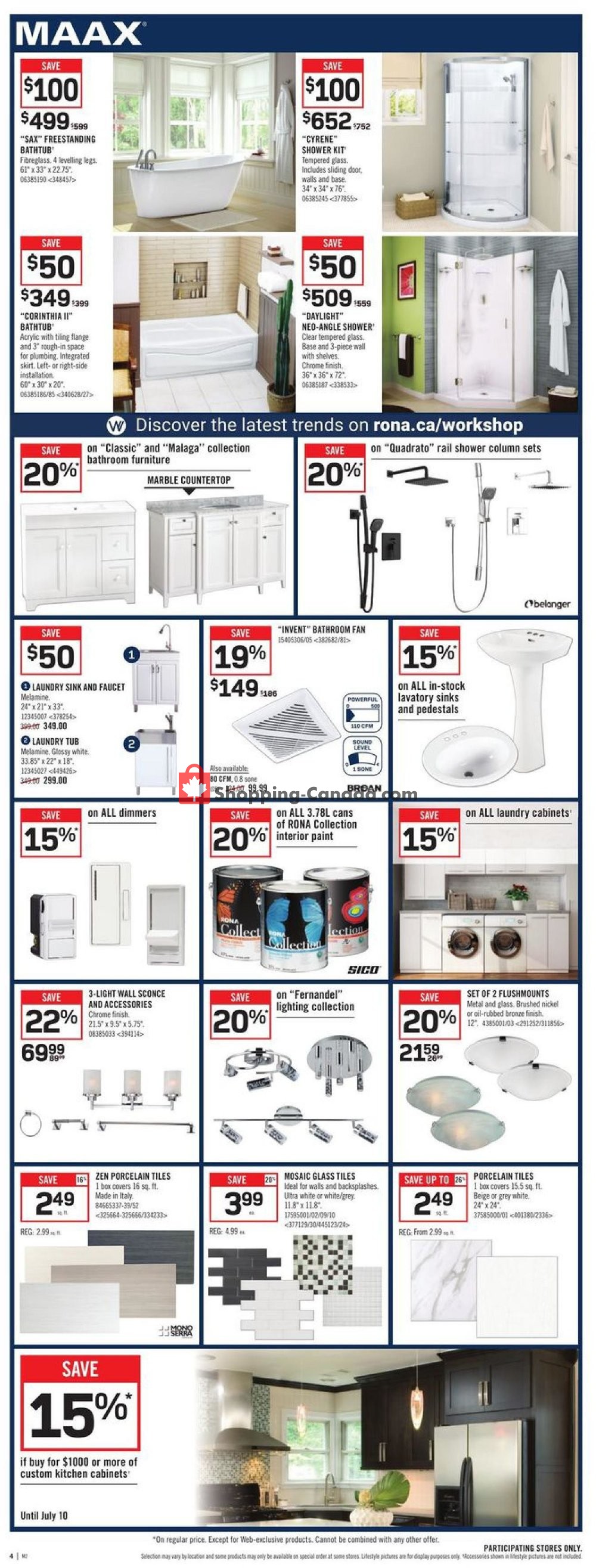 Rona flyer from Thursday June 27, 2019 to Wednesday July 3, 2019 - page 4