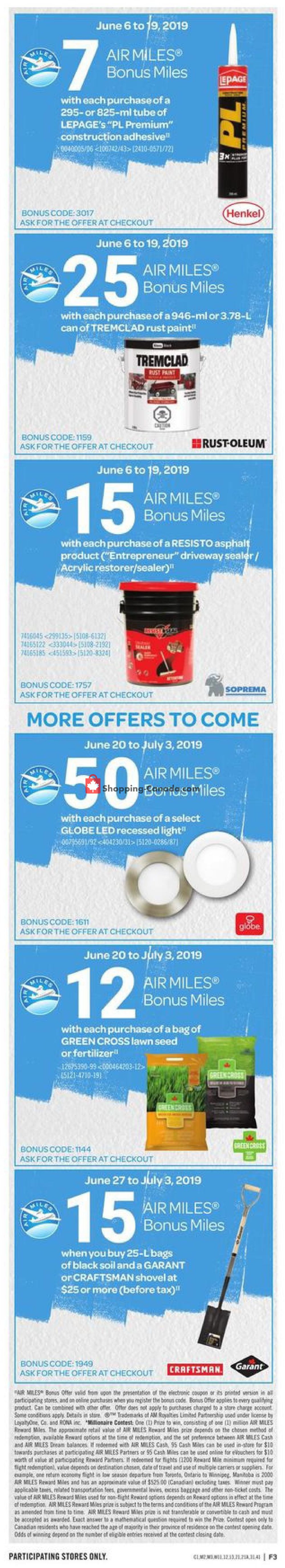 Rona flyer from Thursday June 27, 2019 to Wednesday July 3, 2019 - page 9