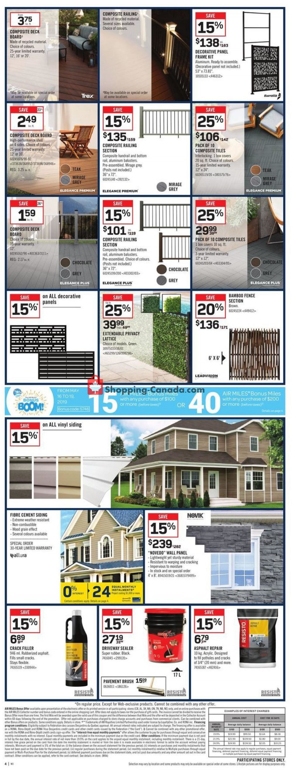 Rona flyer from Thursday May 16, 2019 to Wednesday May 22, 2019 - page 4