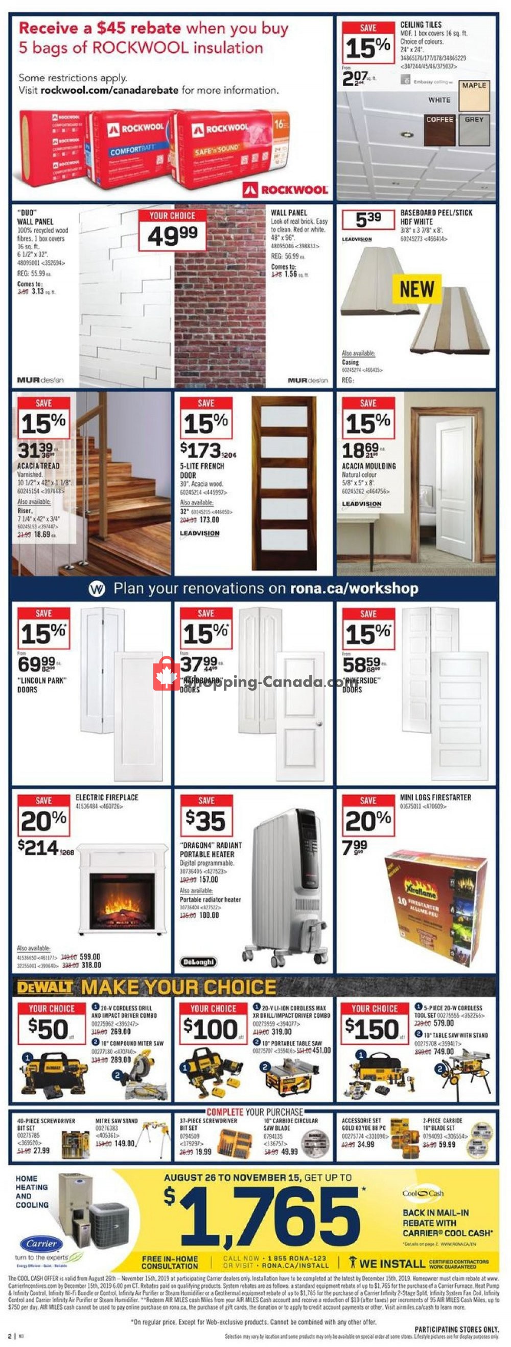Rona flyer from Thursday October 3, 2019 to Wednesday October 9, 2019 - page 2