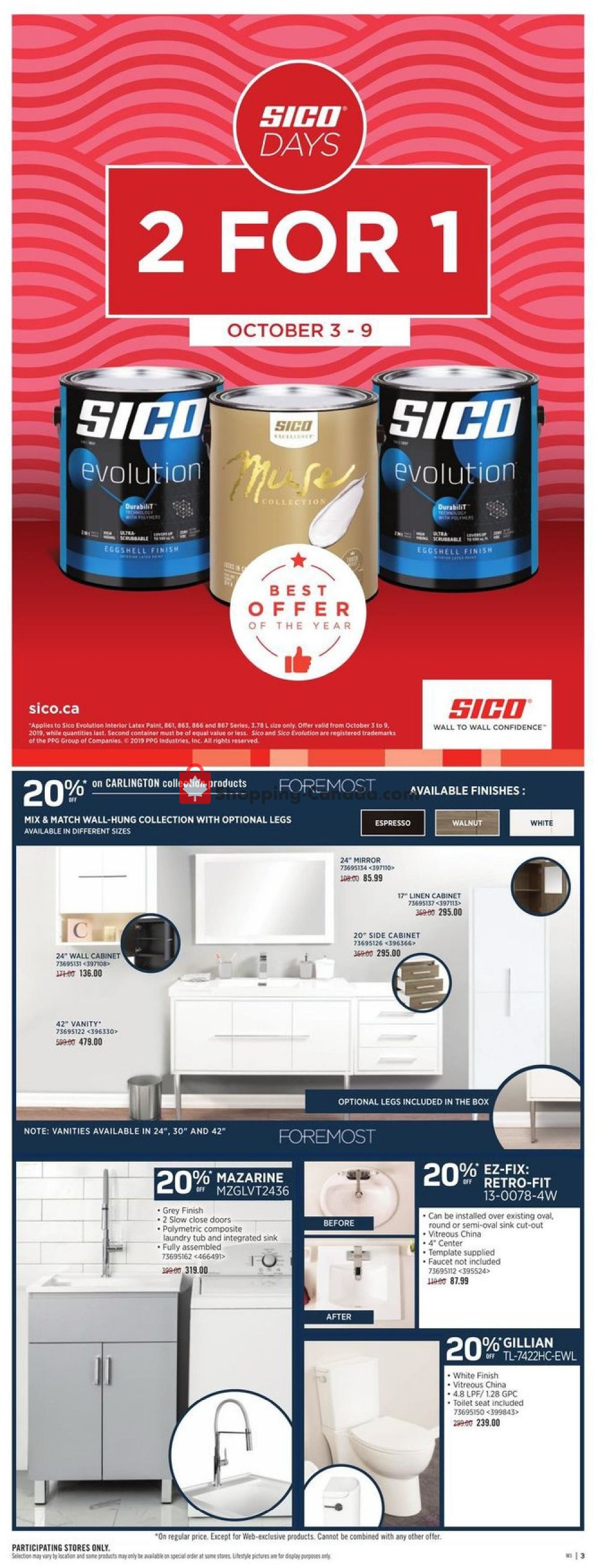 Rona flyer from Thursday October 3, 2019 to Wednesday October 9, 2019 - page 3