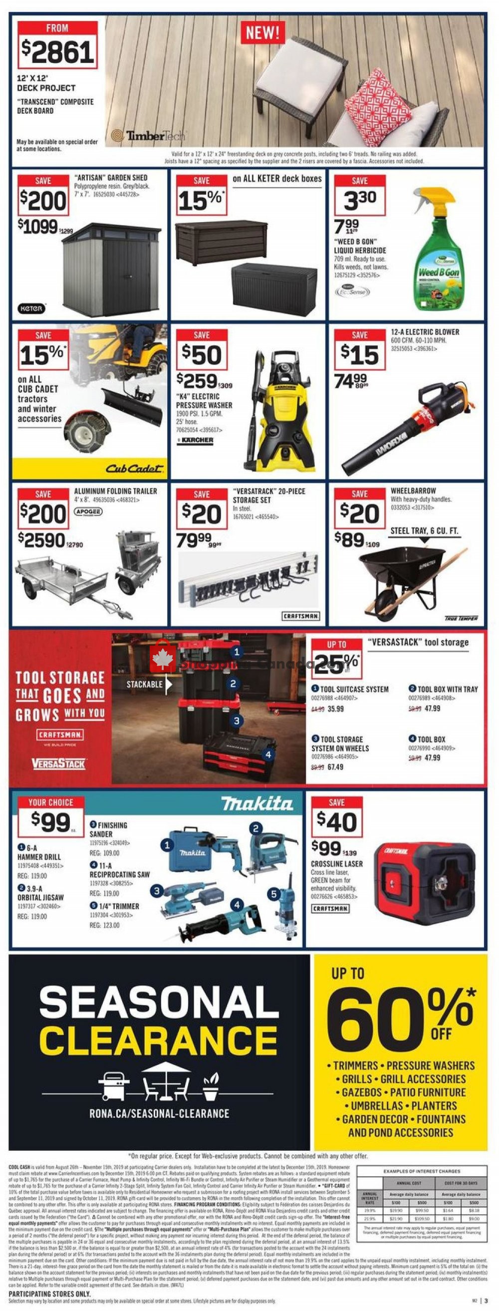 Rona flyer from Thursday September 5, 2019 to Wednesday September 11, 2019 - page 3