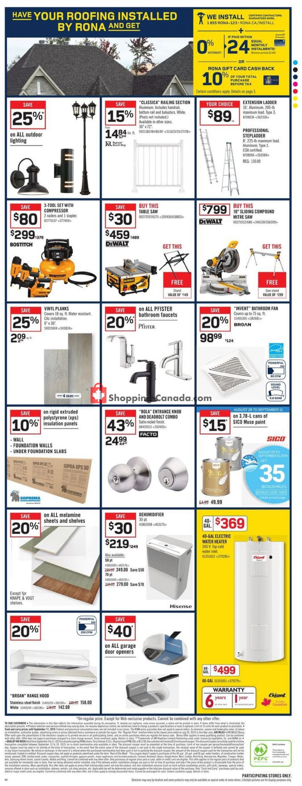 Rona flyer from Thursday September 5, 2019 to Wednesday September 11, 2019 - page 4
