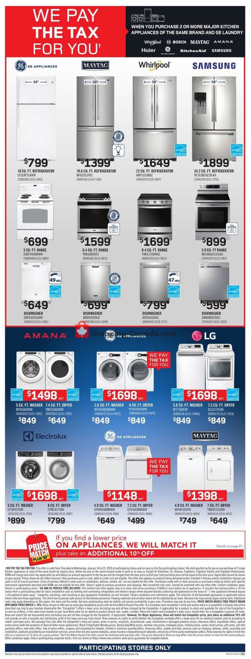 Rona flyer from Thursday January 16, 2020 to Wednesday January 22, 2020 - page 3