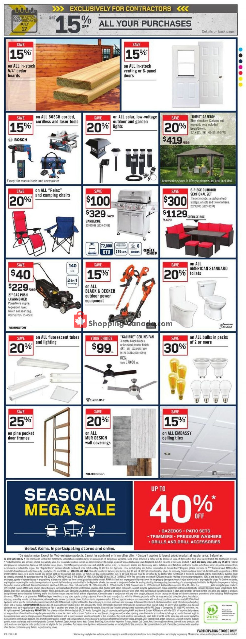 Rona flyer from Thursday July 11, 2019 to Wednesday July 17, 2019 - page 4