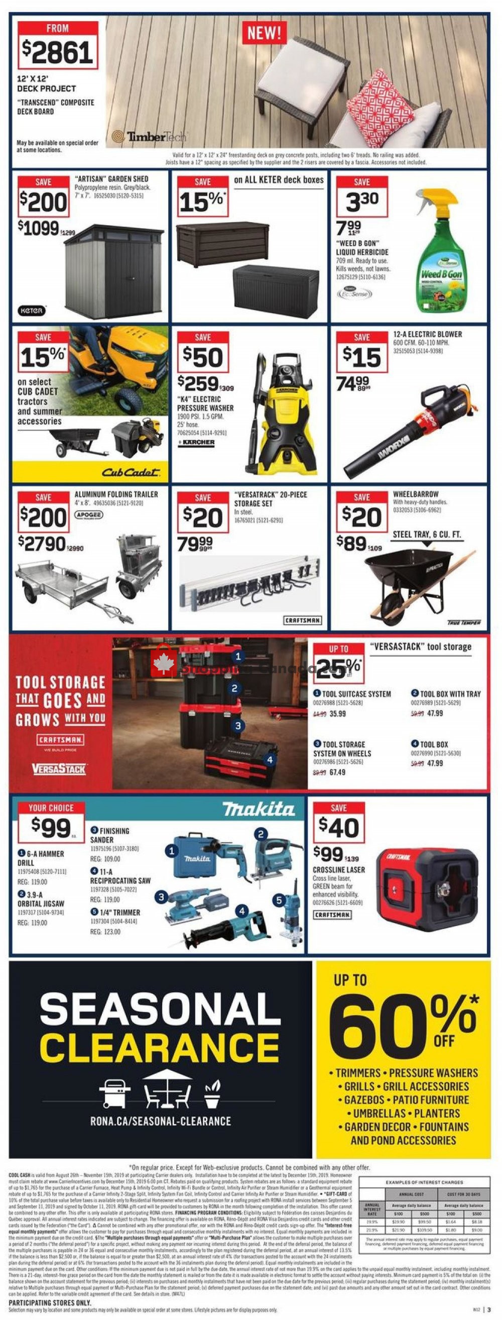 Rona flyer from Thursday September 5, 2019 to Wednesday September 11, 2019 - page 3