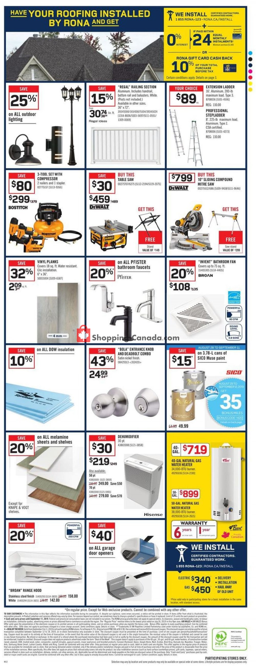 Rona flyer from Thursday September 5, 2019 to Wednesday September 11, 2019 - page 6