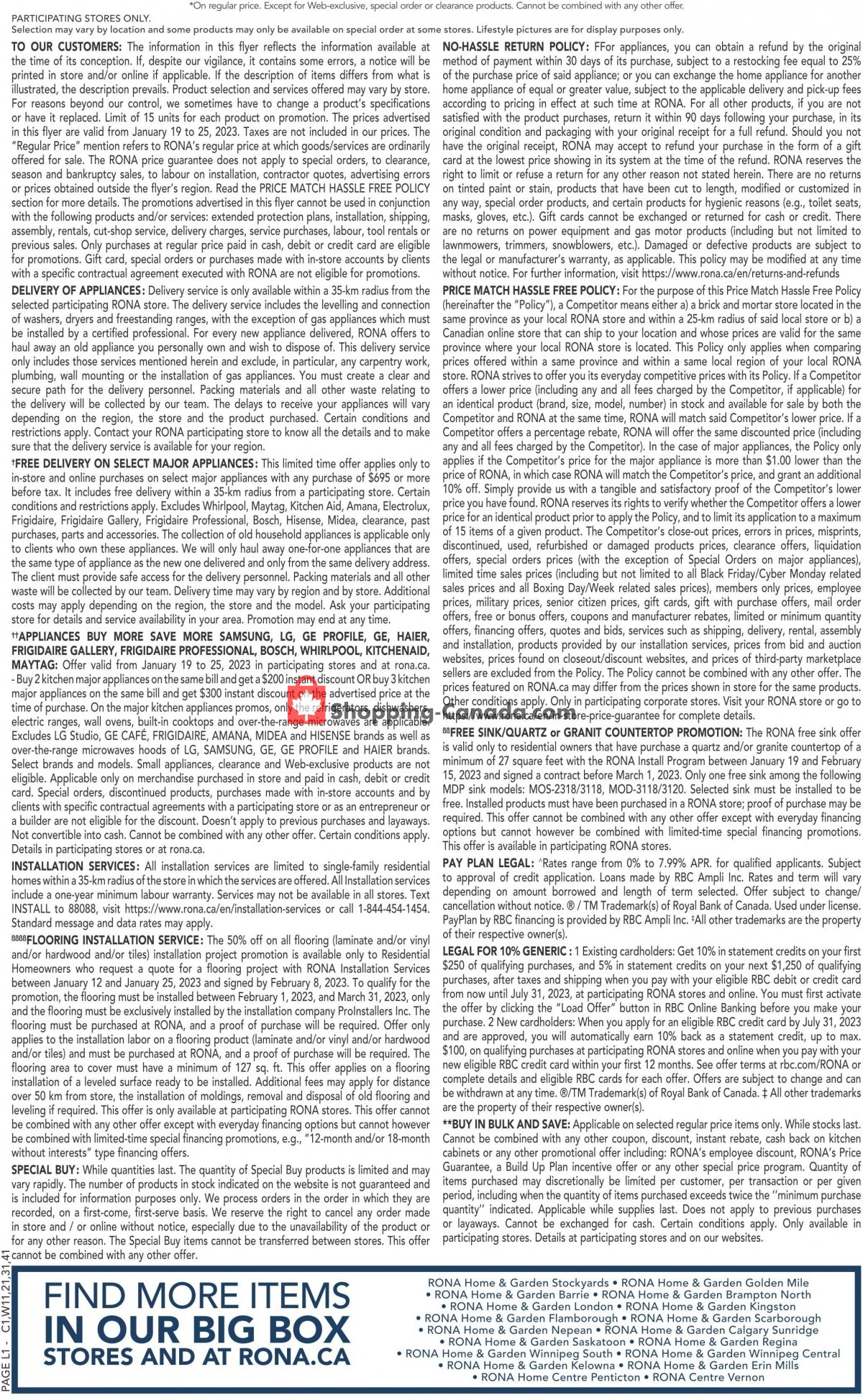 Rona flyer from Thursday January 19, 2023 to Wednesday January 25, 2023 - page 13