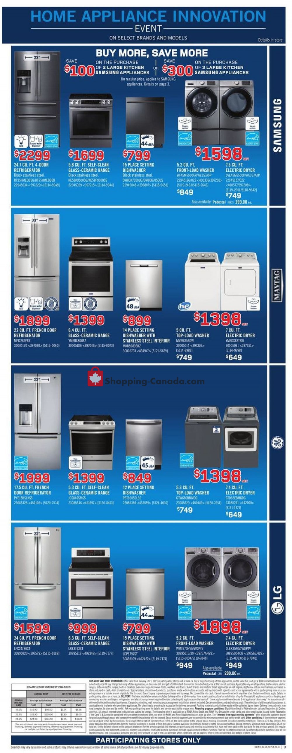 Rona flyer from Thursday January 3, 2019 to Wednesday January 9, 2019 - page 3
