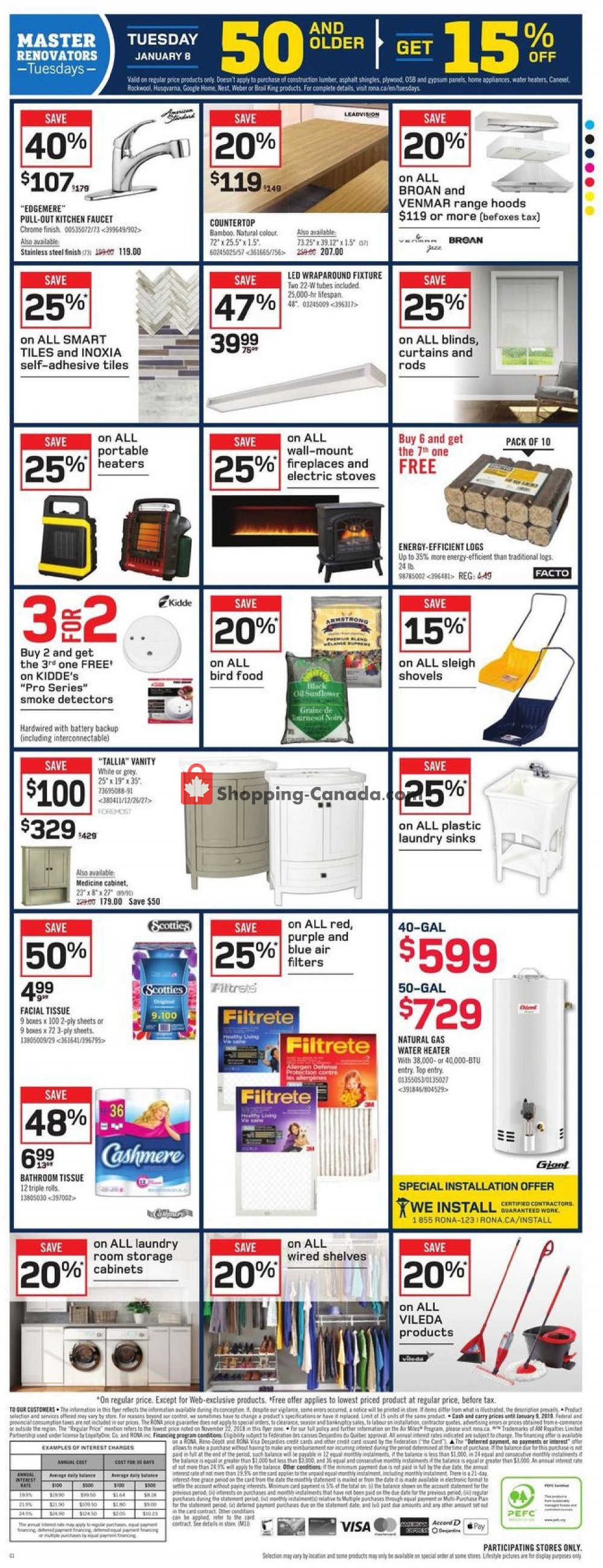 Rona flyer from Thursday January 3, 2019 to Wednesday January 9, 2019 - page 4