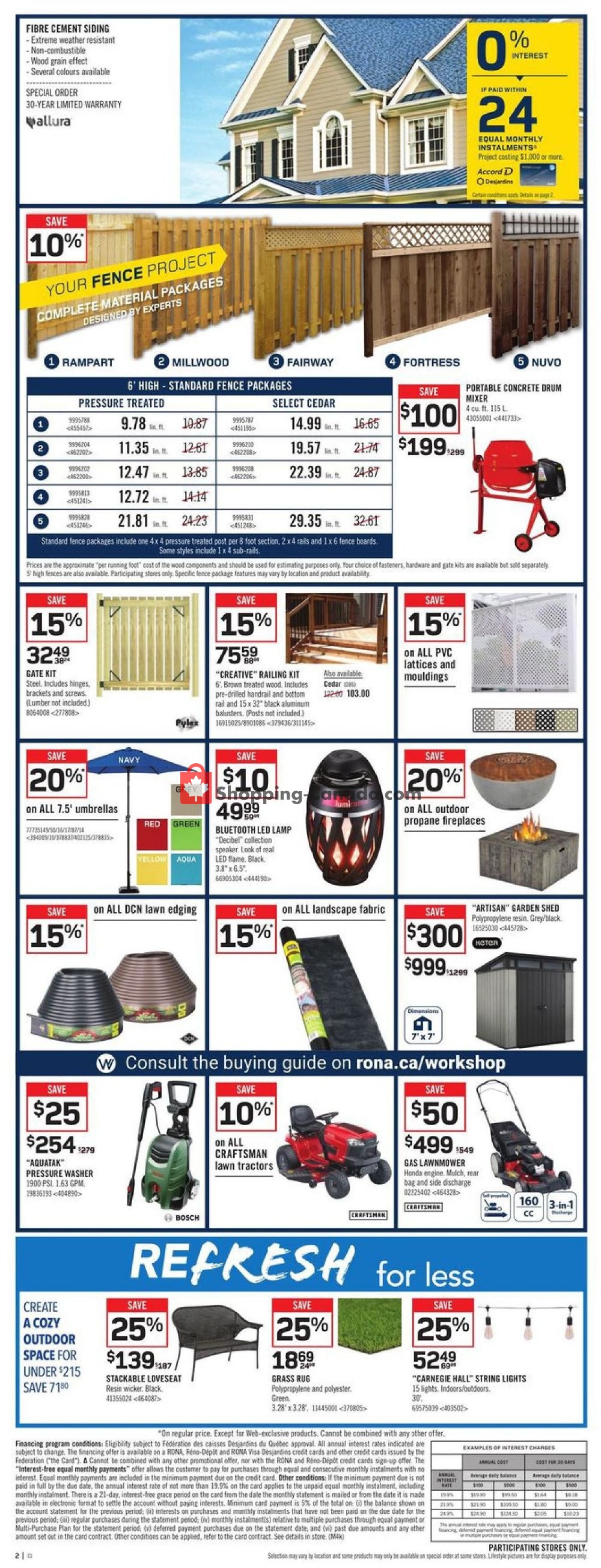 Rona flyer from Thursday July 11, 2019 to Wednesday July 17, 2019 - page 2