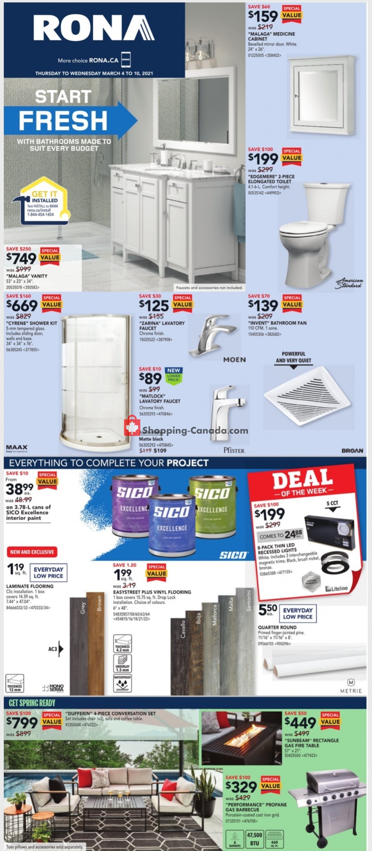 Rona flyer from Thursday March 4, 2021 to Wednesday March 10, 2021 - page 1