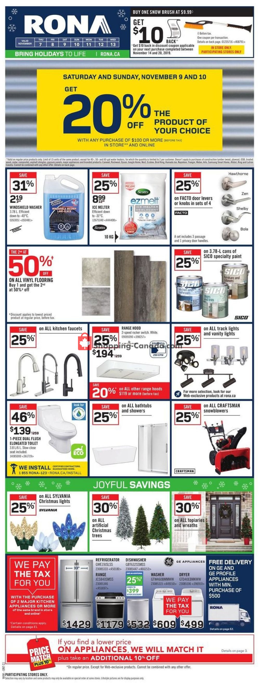 Rona flyer from Thursday November 7, 2019 to Wednesday November 13, 2019 - page 3